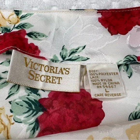 Victoria's Secret Women's Red and Cream Dress