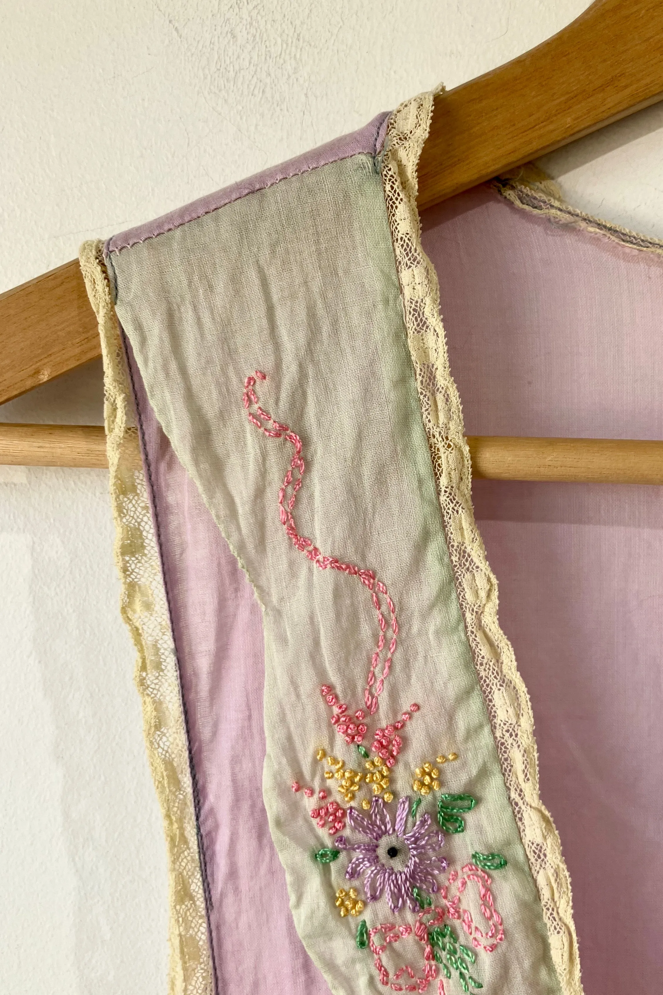 Vintage 1930s Lavender Pinafore Dress
