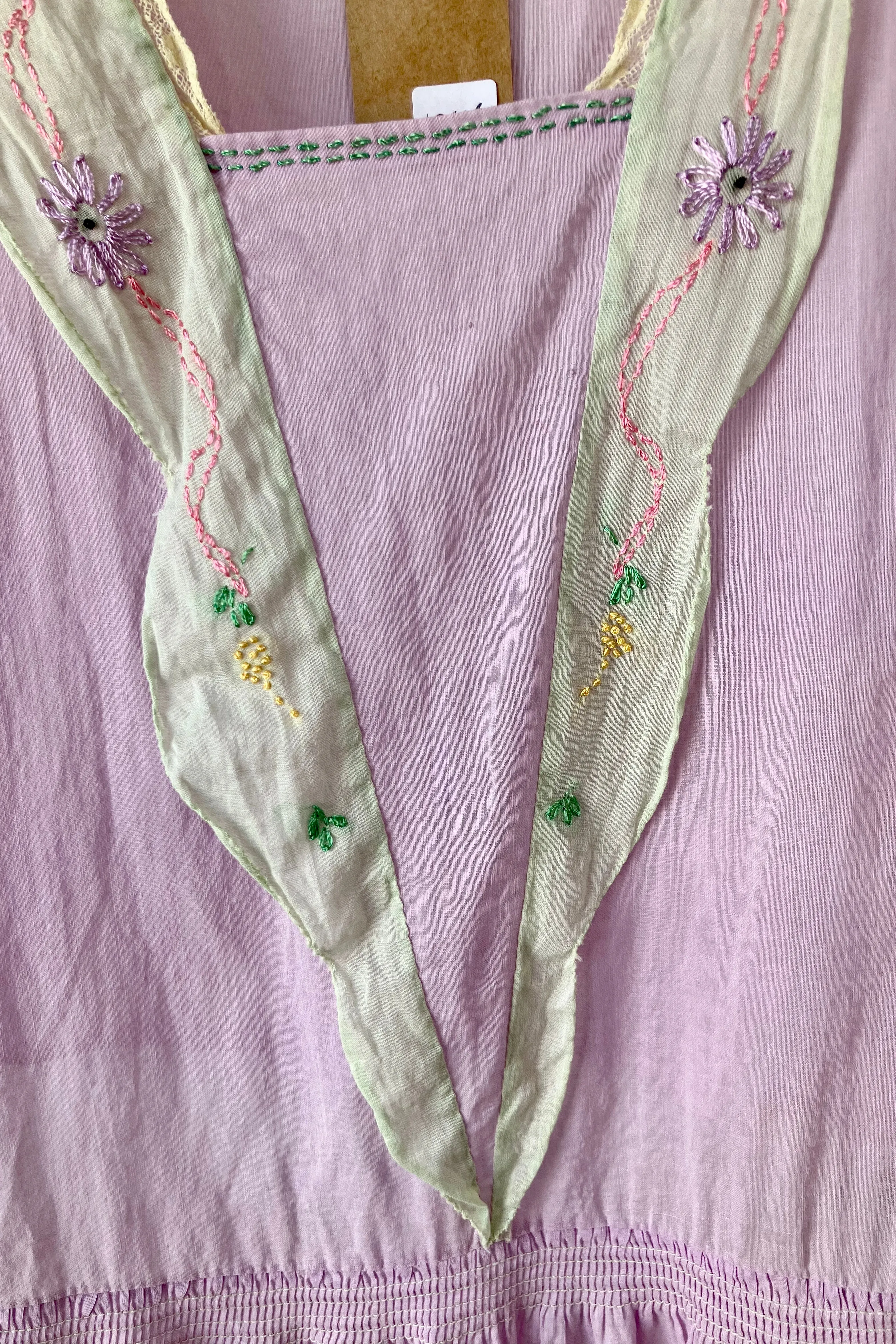 Vintage 1930s Lavender Pinafore Dress