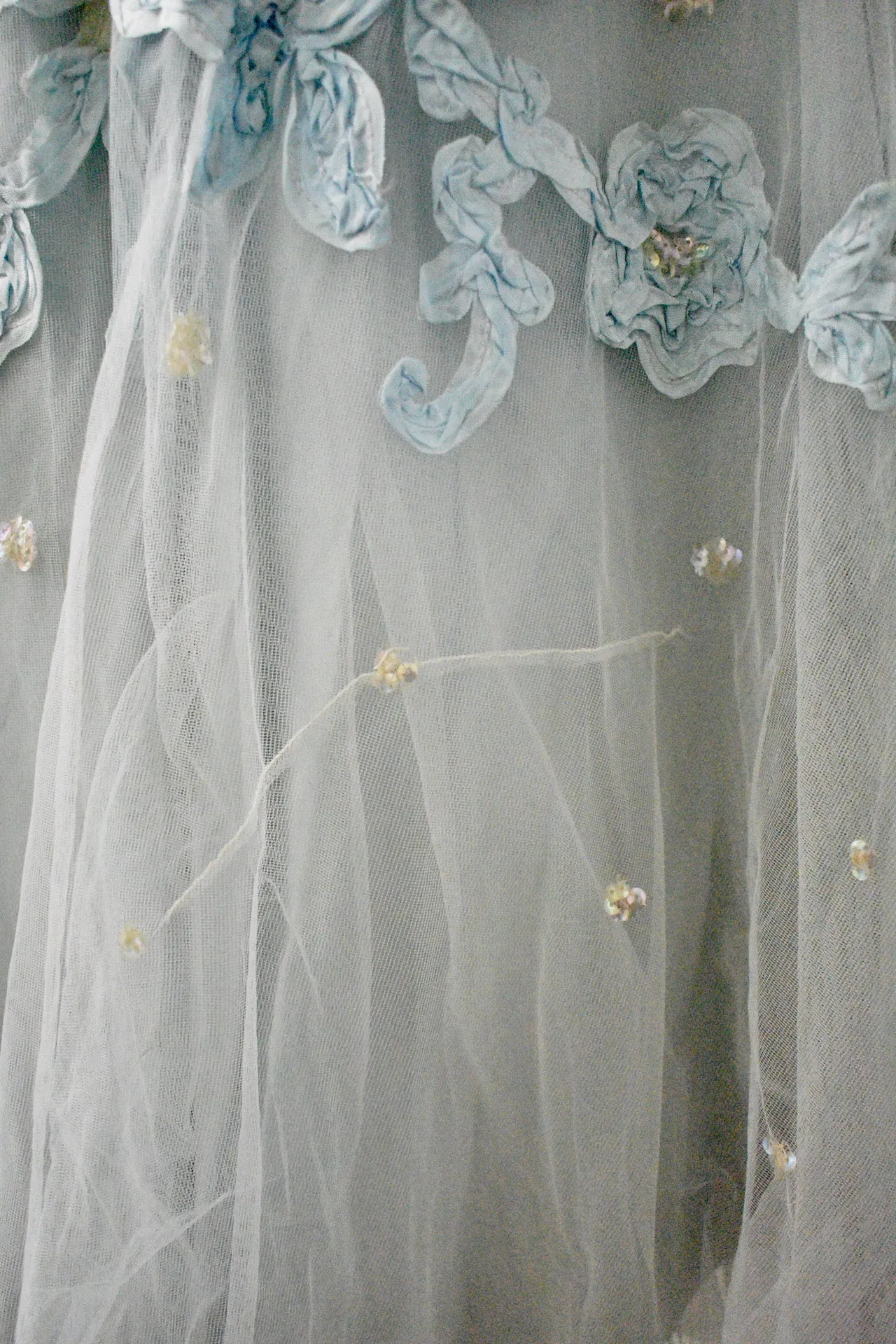 Vintage 1950s Blue Princess Dress-AS IS