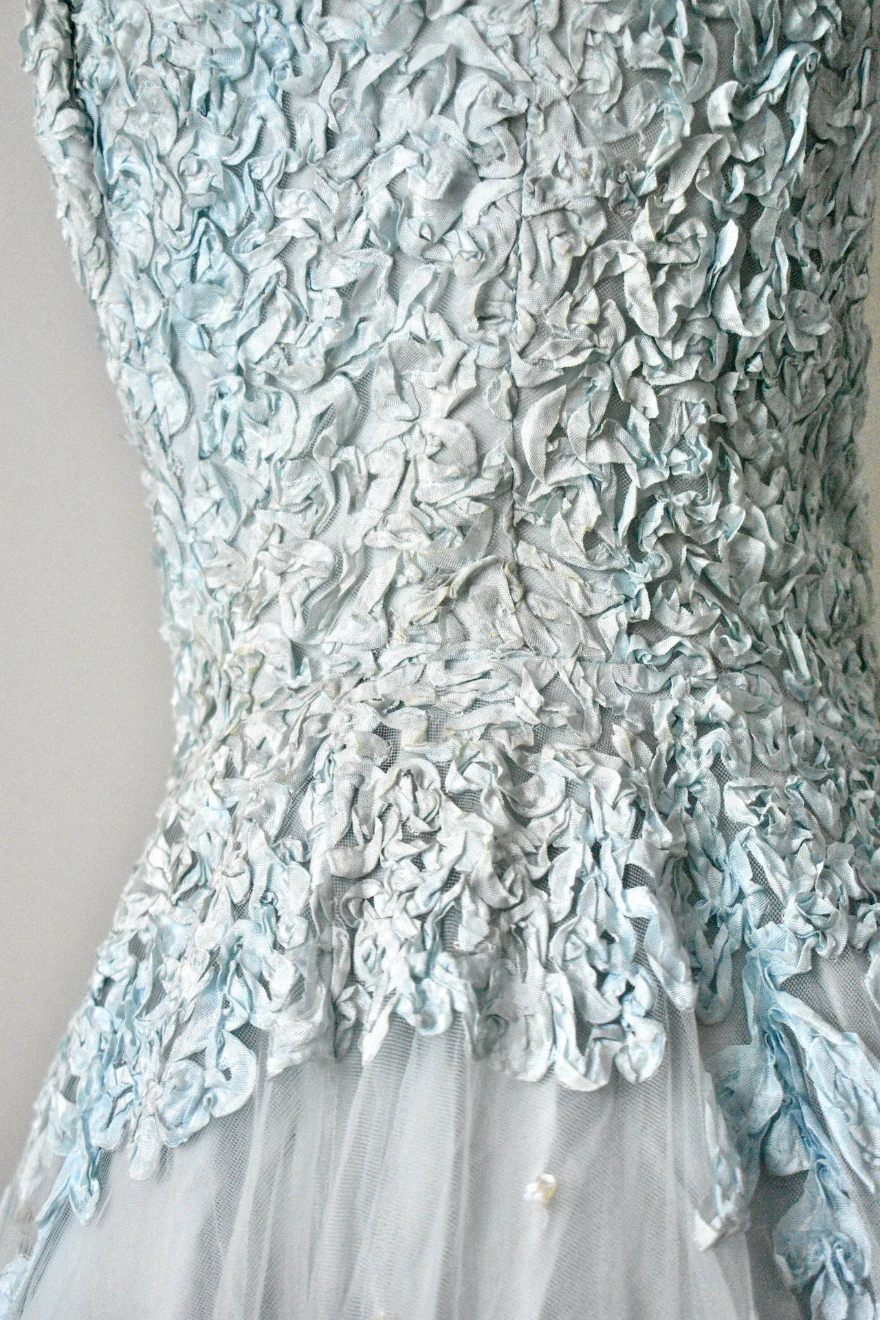 Vintage 1950s Blue Princess Dress-AS IS