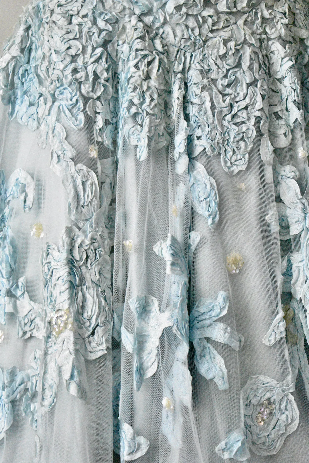 Vintage 1950s Blue Princess Dress-AS IS
