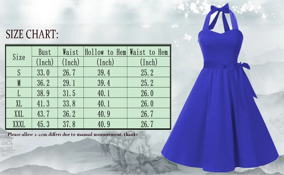Vintage 1950s Halter Retro Cocktail Dress