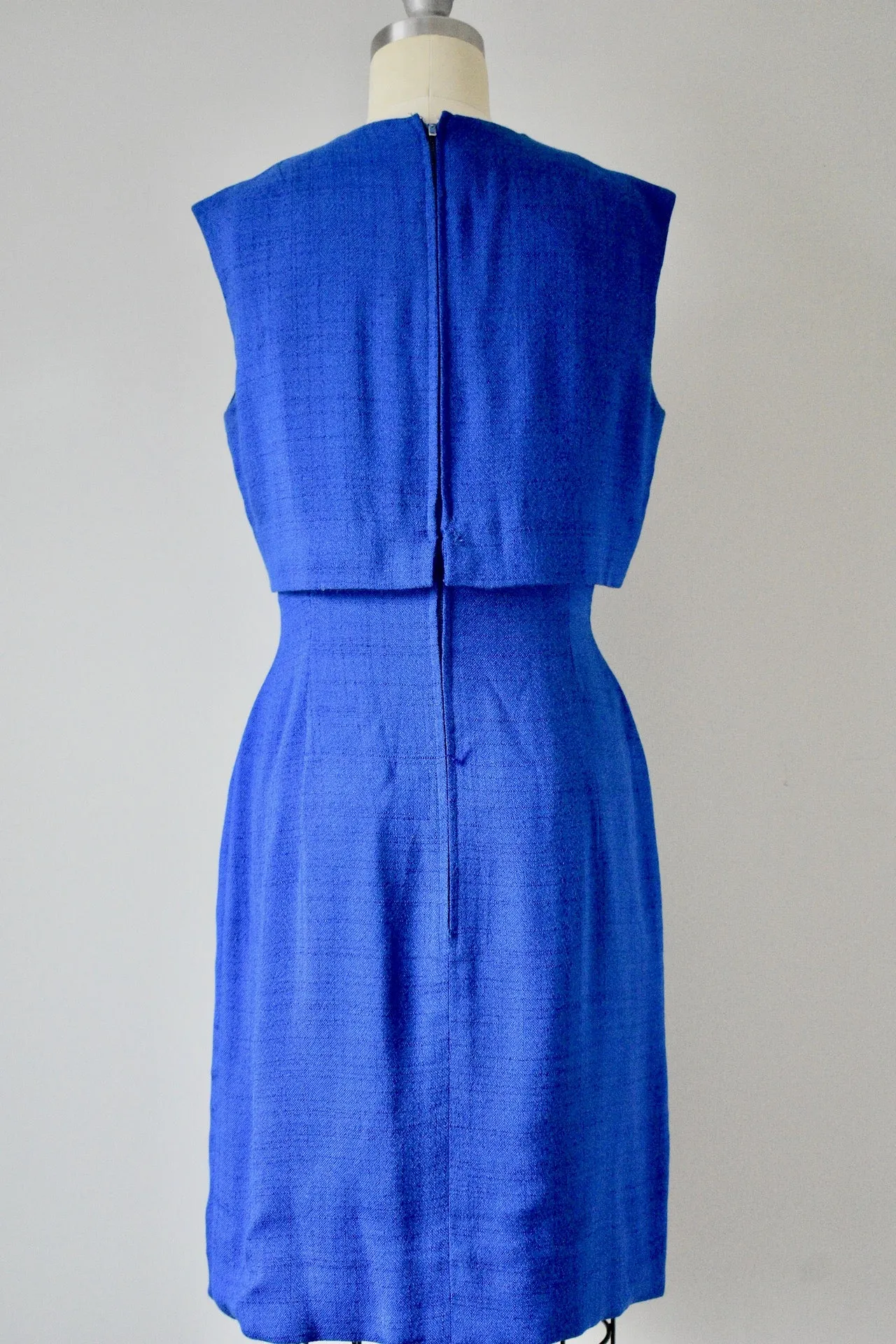 Vintage 1950s Louis Faruad Navy Blue Shift Dress
