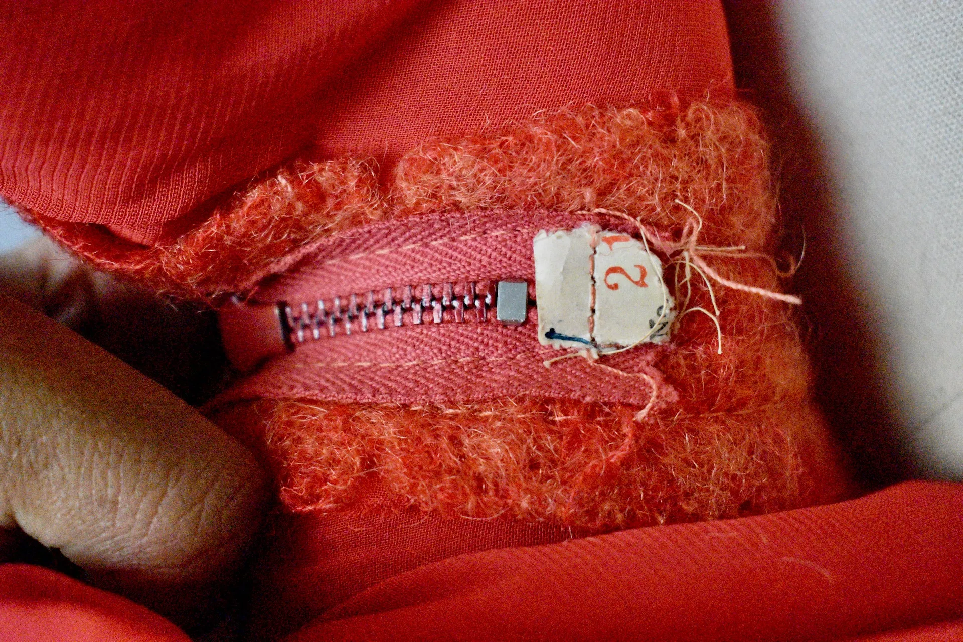 Vintage 1960s Suzy Perette Orange Wool Dress
