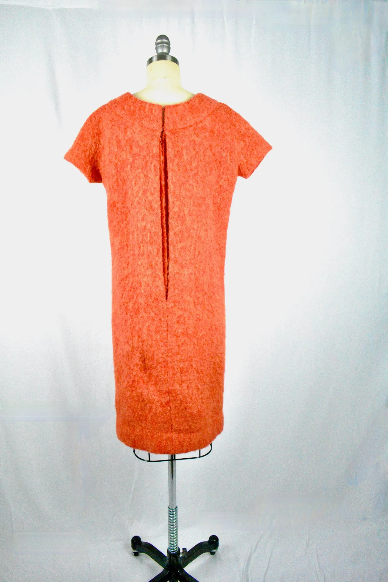 Vintage 1960s Suzy Perette Orange Wool Dress