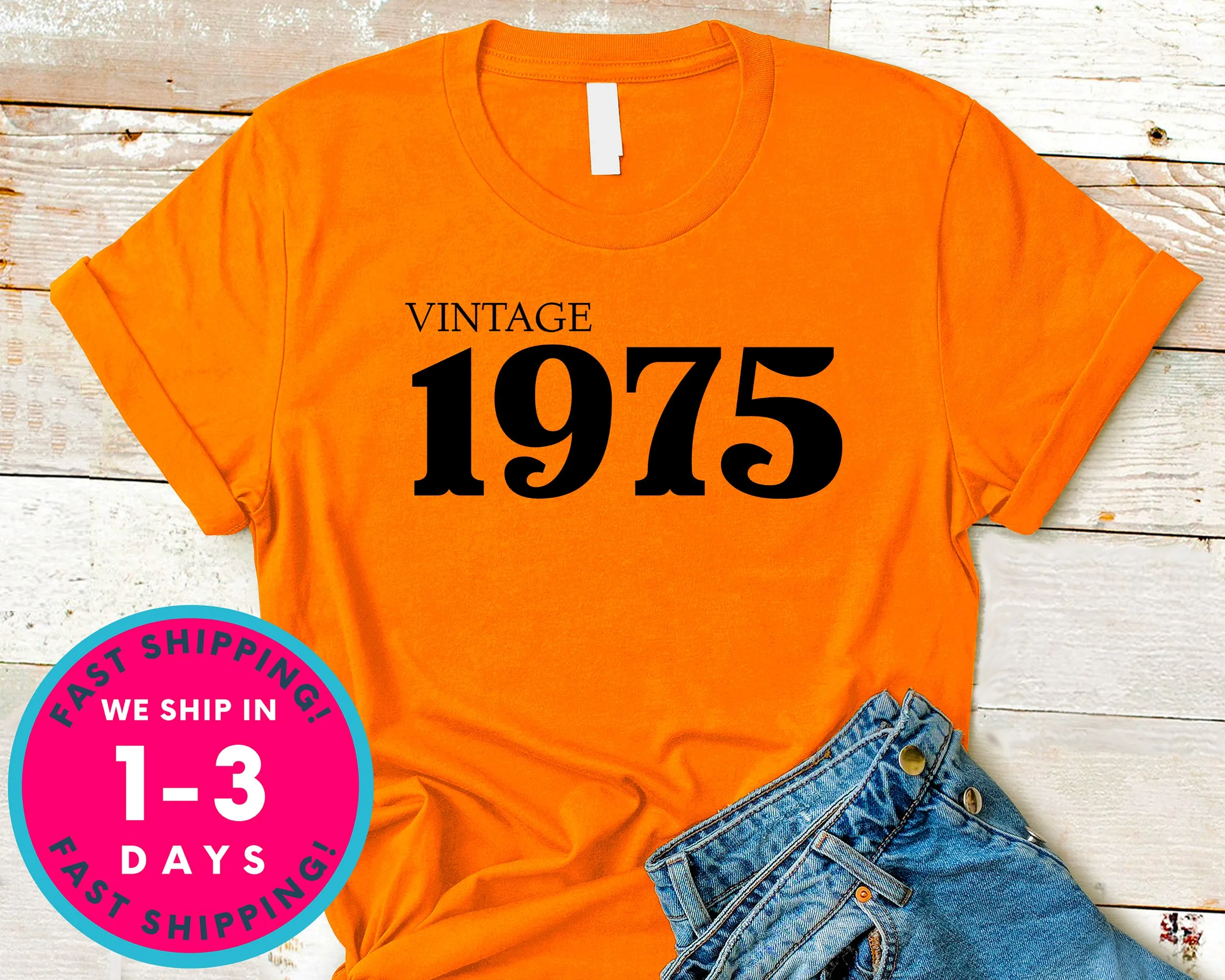 Vintage 1975 T-Shirt - Birthday Shirt