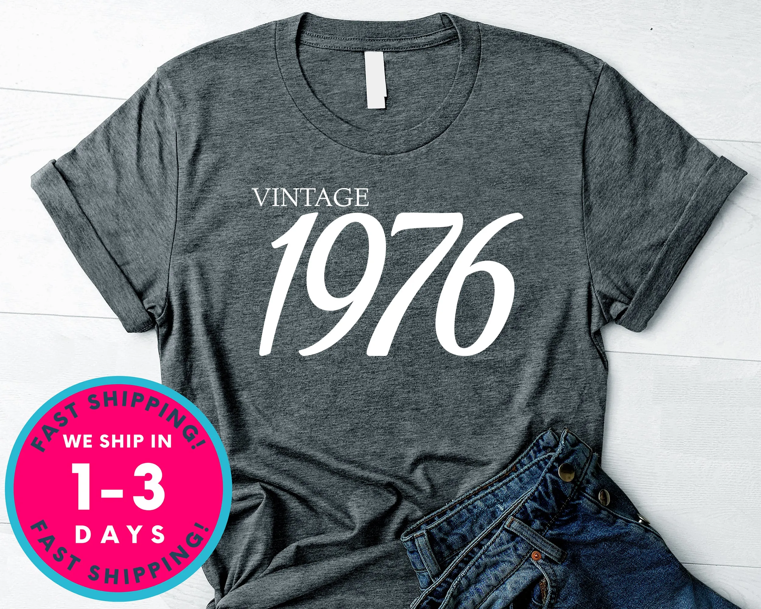 Vintage 1976 T-Shirt - Birthday Shirt