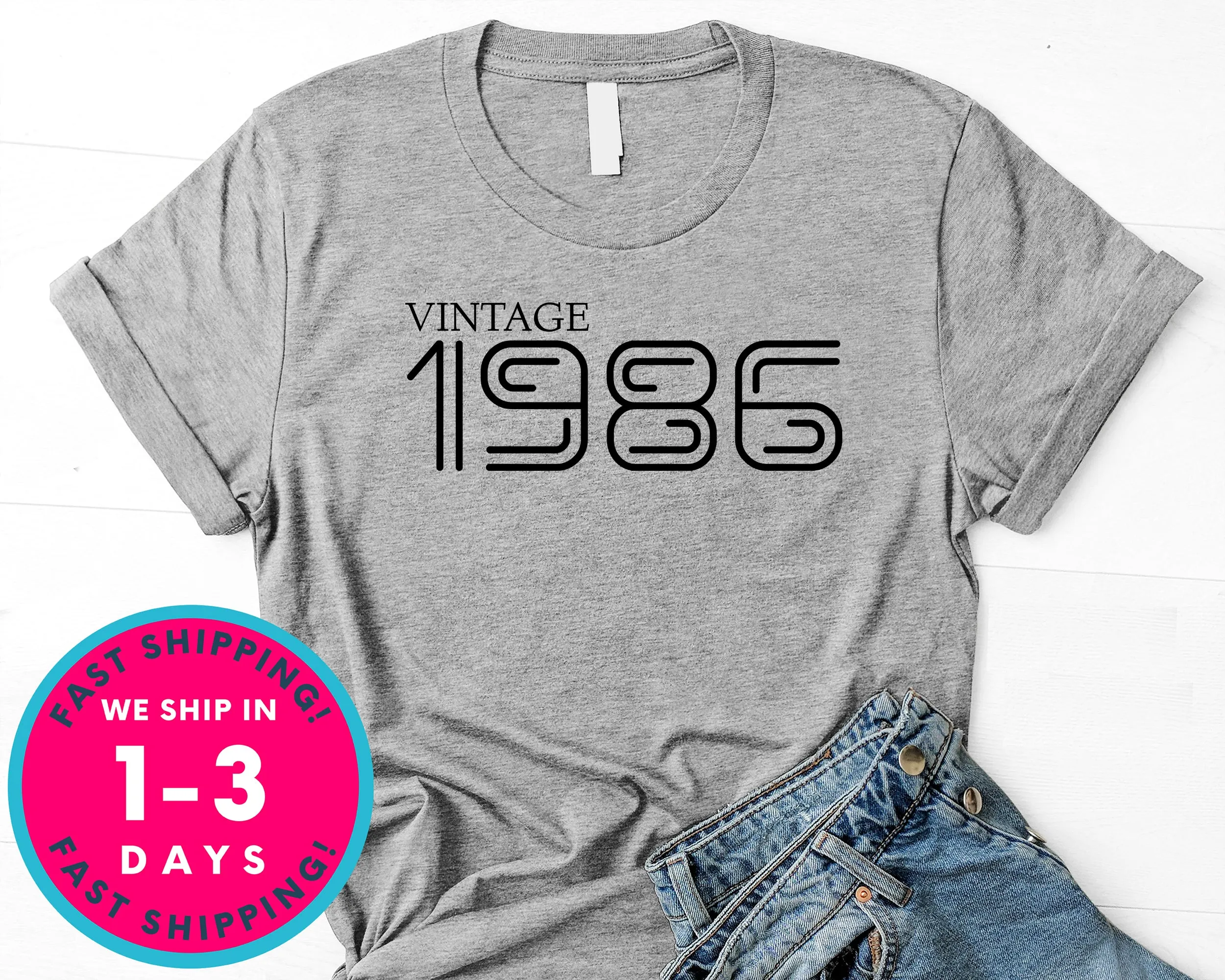 Vintage 1986 T-Shirt - Birthday Shirt