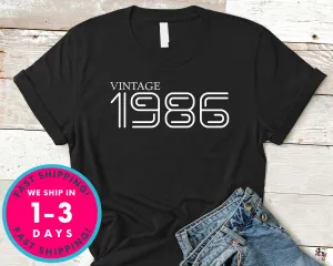 Vintage 1986 T-Shirt - Birthday Shirt