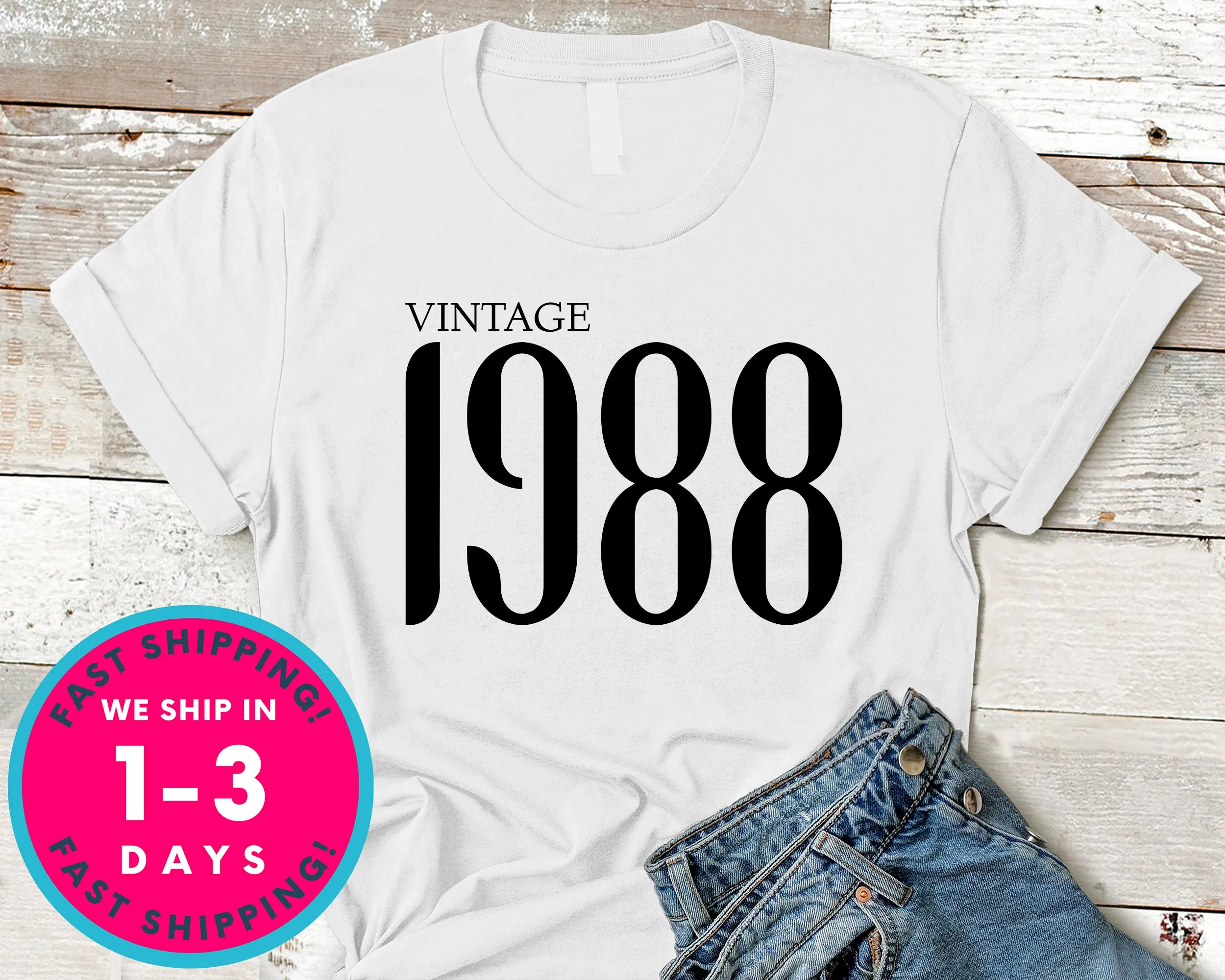 Vintage 1988 T-Shirt - Birthday Shirt