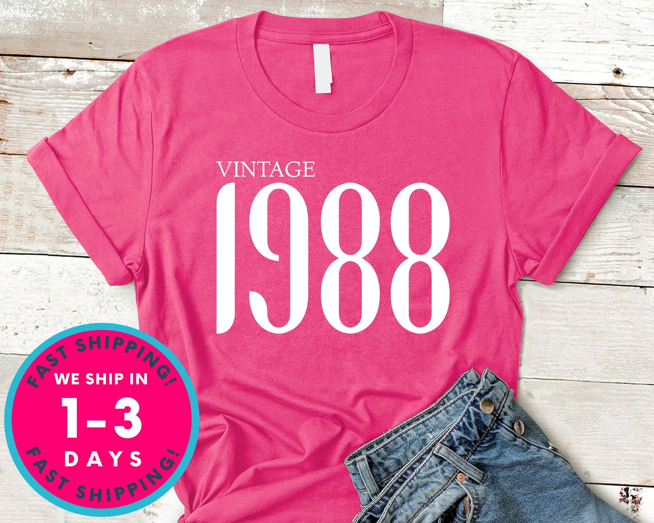 Vintage 1988 T-Shirt - Birthday Shirt
