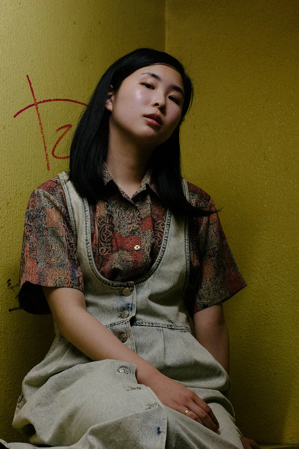 Vintage 90's Brown Button-Down Shirt | S