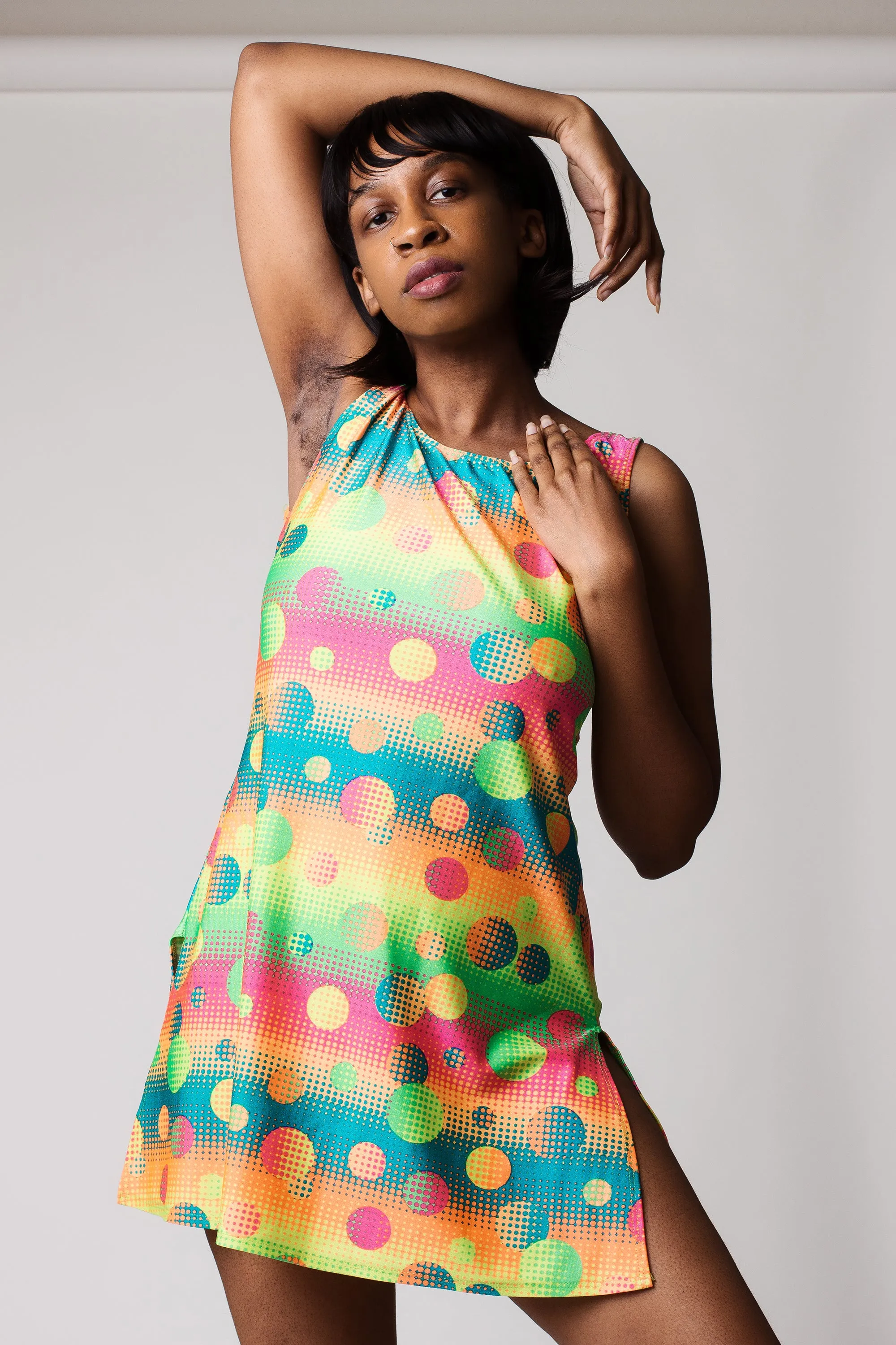 Vintage 90's Psychadelic Mini Dress | S