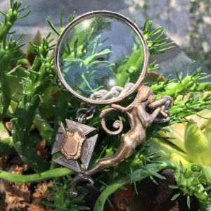Vintage Antique Sterling Silver Victorian Era Decorative Magnifier Loupe