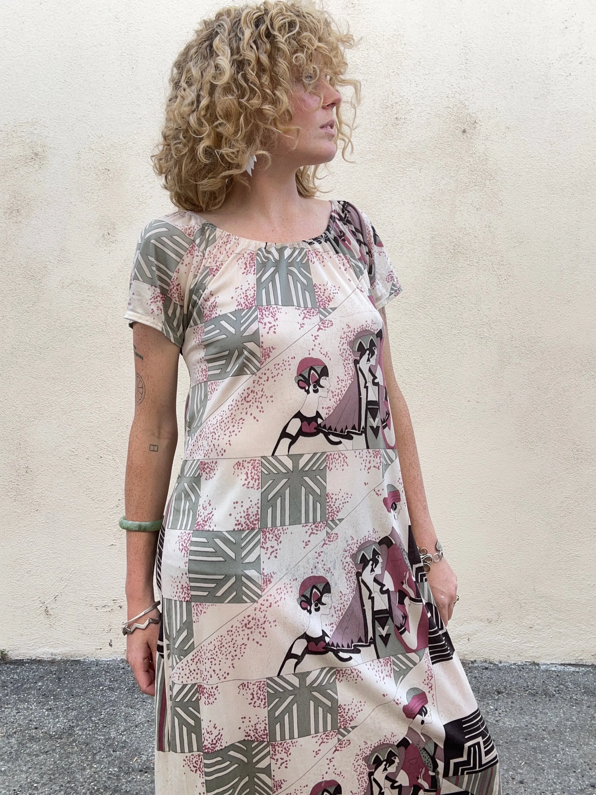 Vintage Art Deco Slip Dress