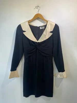Vintage Bill Blass Black and White Cocktail Dress