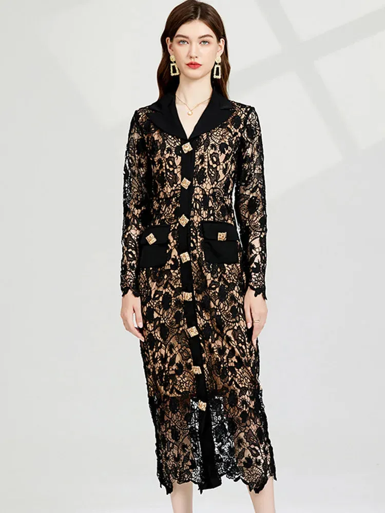 Vintage Black Lace Dress