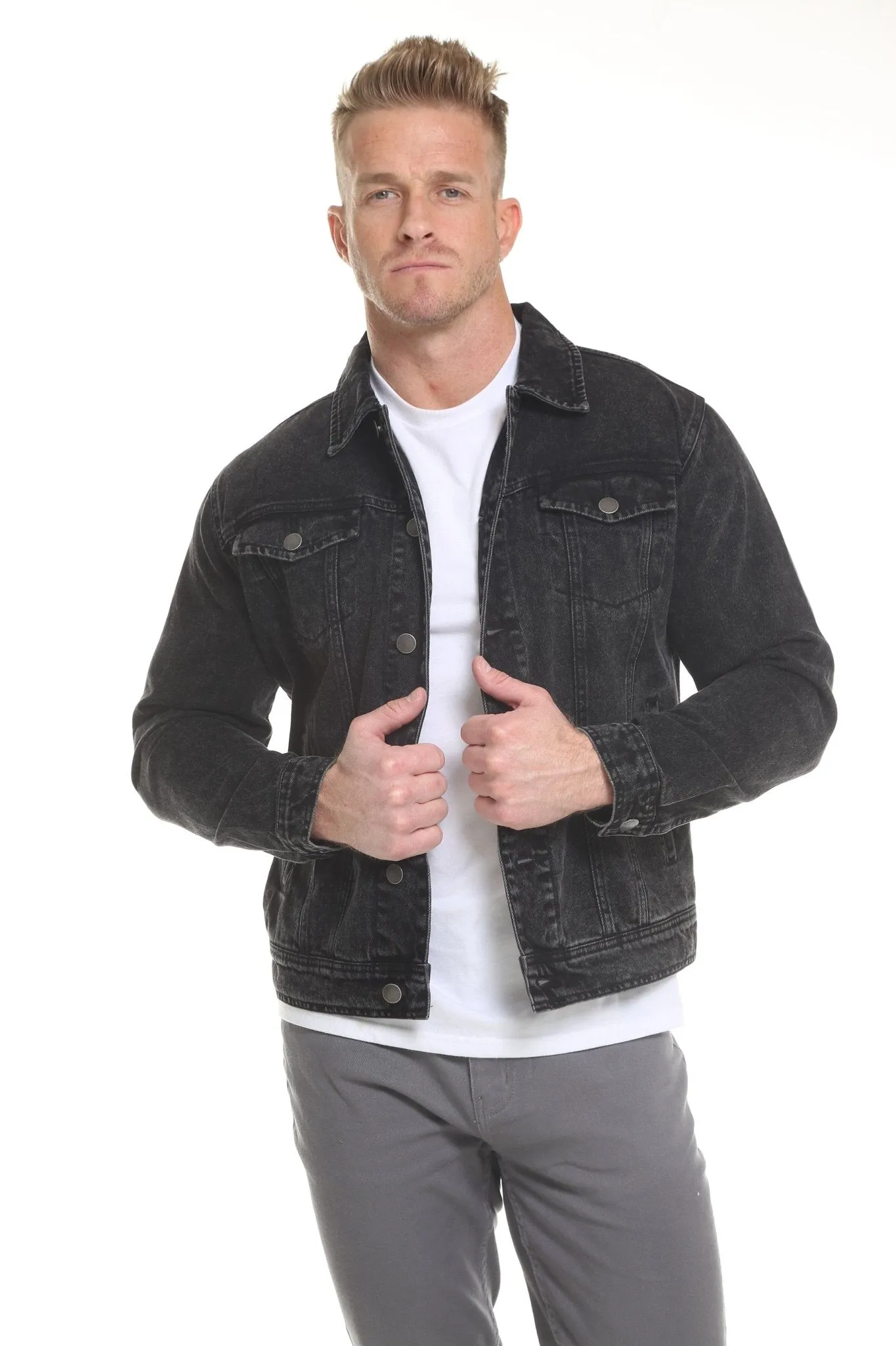 Vintage Black Men's Denim Jacket