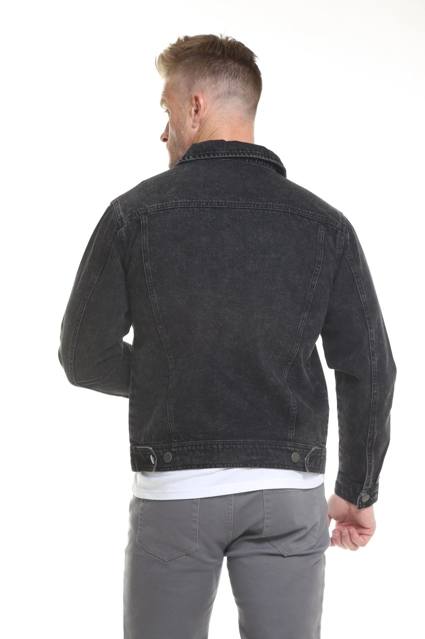 Vintage Black Men's Denim Jacket