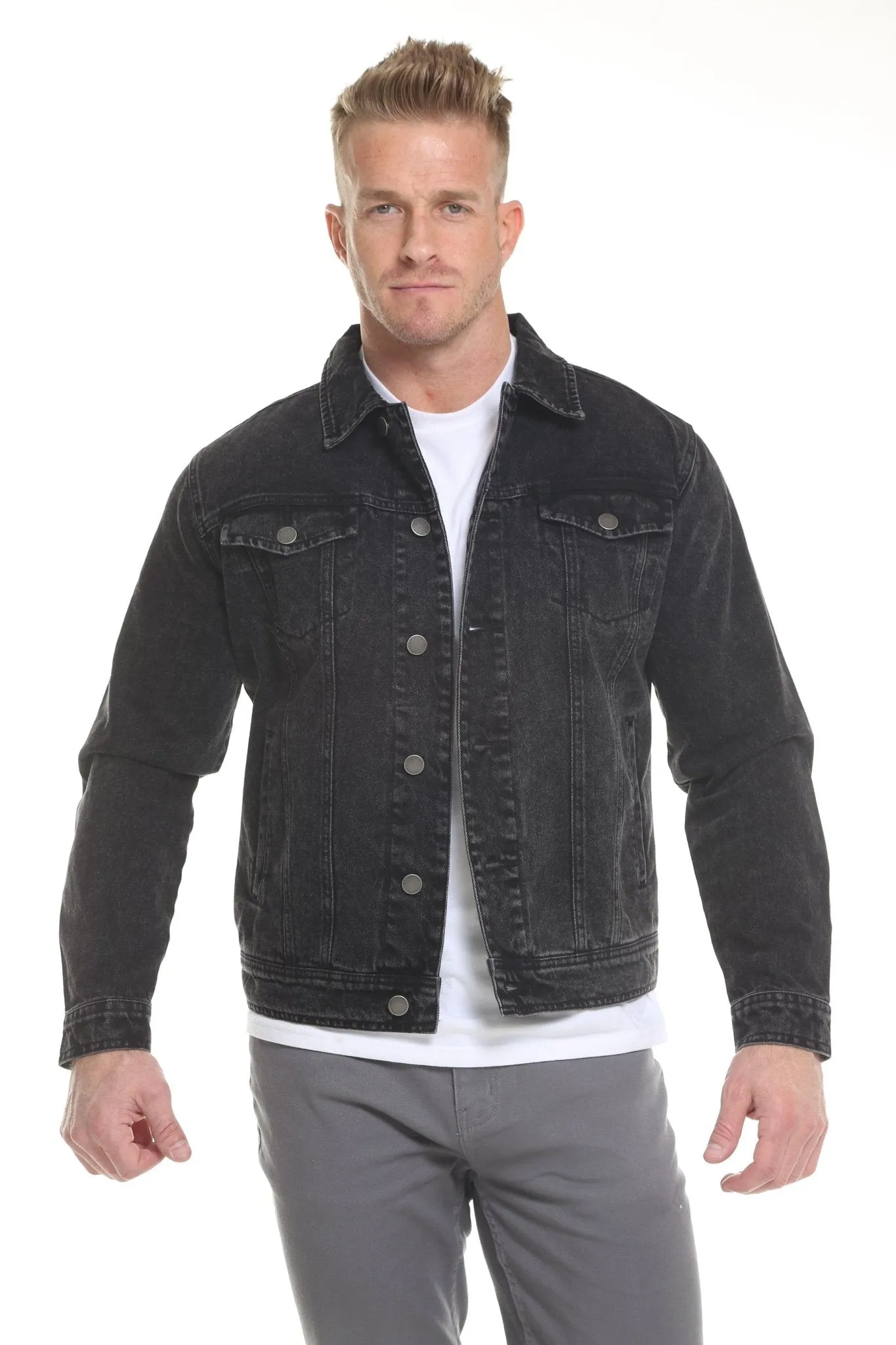 Vintage Black Men's Denim Jacket