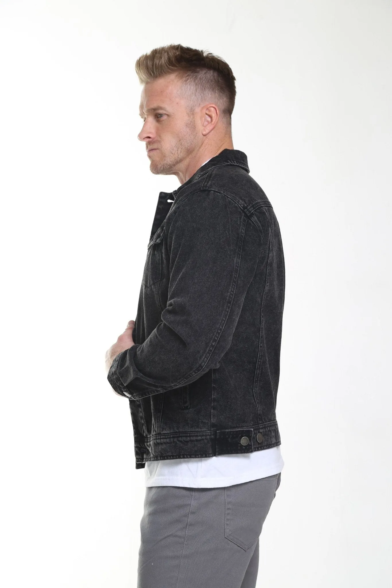 Vintage Black Men's Denim Jacket