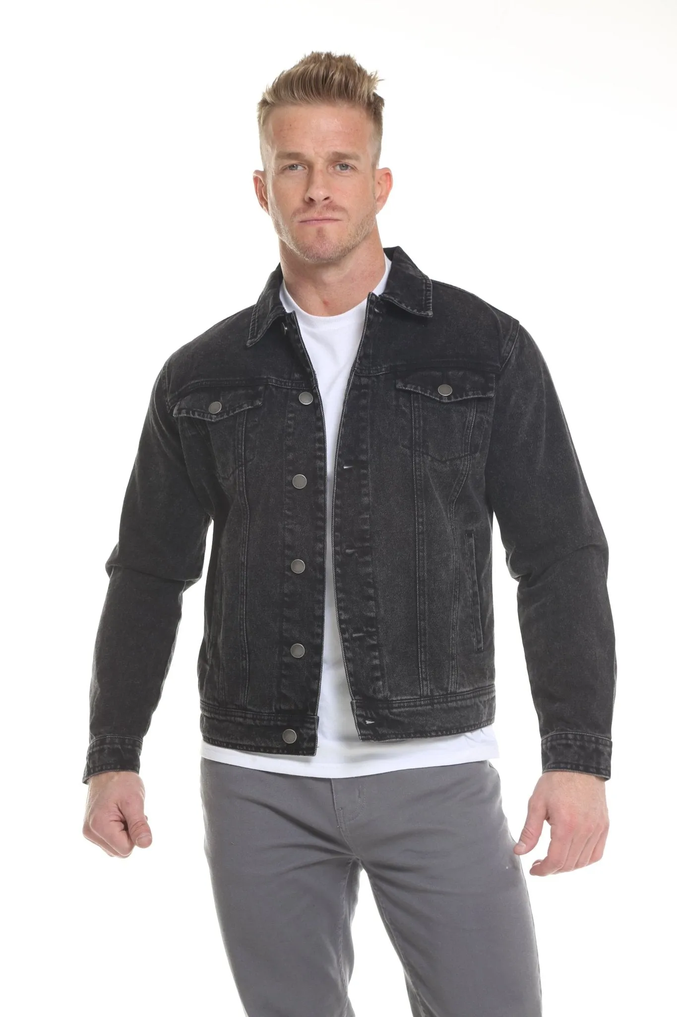 Vintage Black Men's Denim Jacket