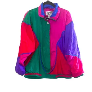 Vintage casual isle 90’s Colorblock windbreaker jacket 1X
