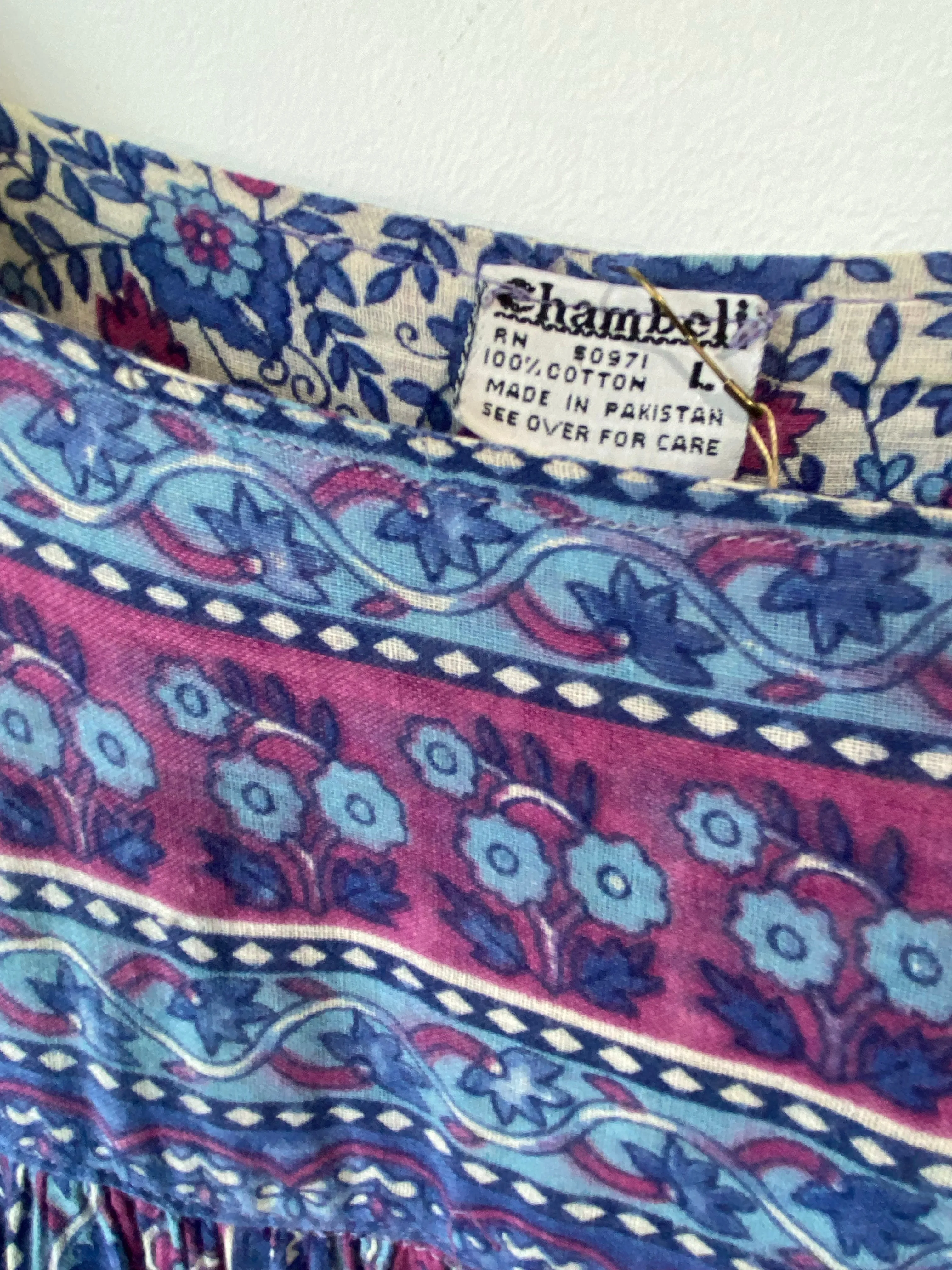 Vintage Chambell Indian Block Print Dress