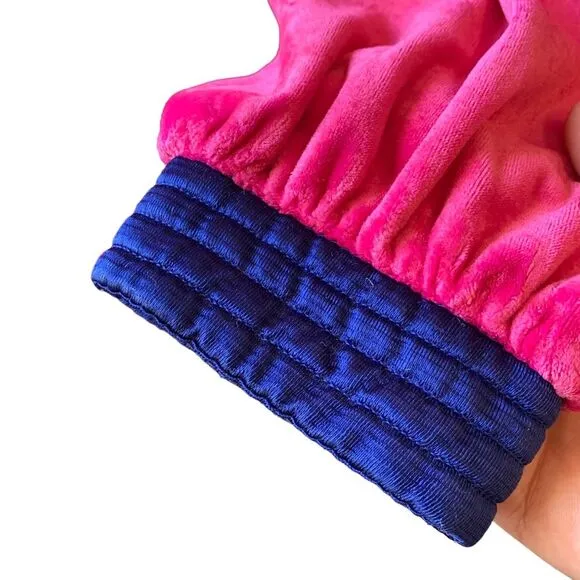 Vintage Christian Dior Pink &amp; Blue 1970s Loungewear House Dress Robe - Large