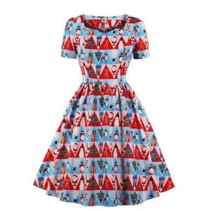 Vintage Christmas Tea Dress