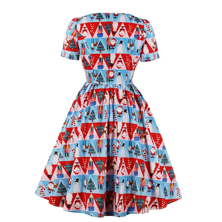 Vintage Christmas Tea Dress