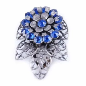 Vintage Cobalt Blue Filigree Dress Clip 1930S