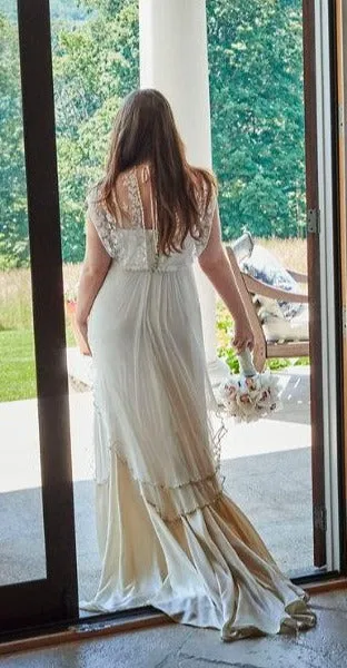 Vintage Cream Boho Wedding Dress