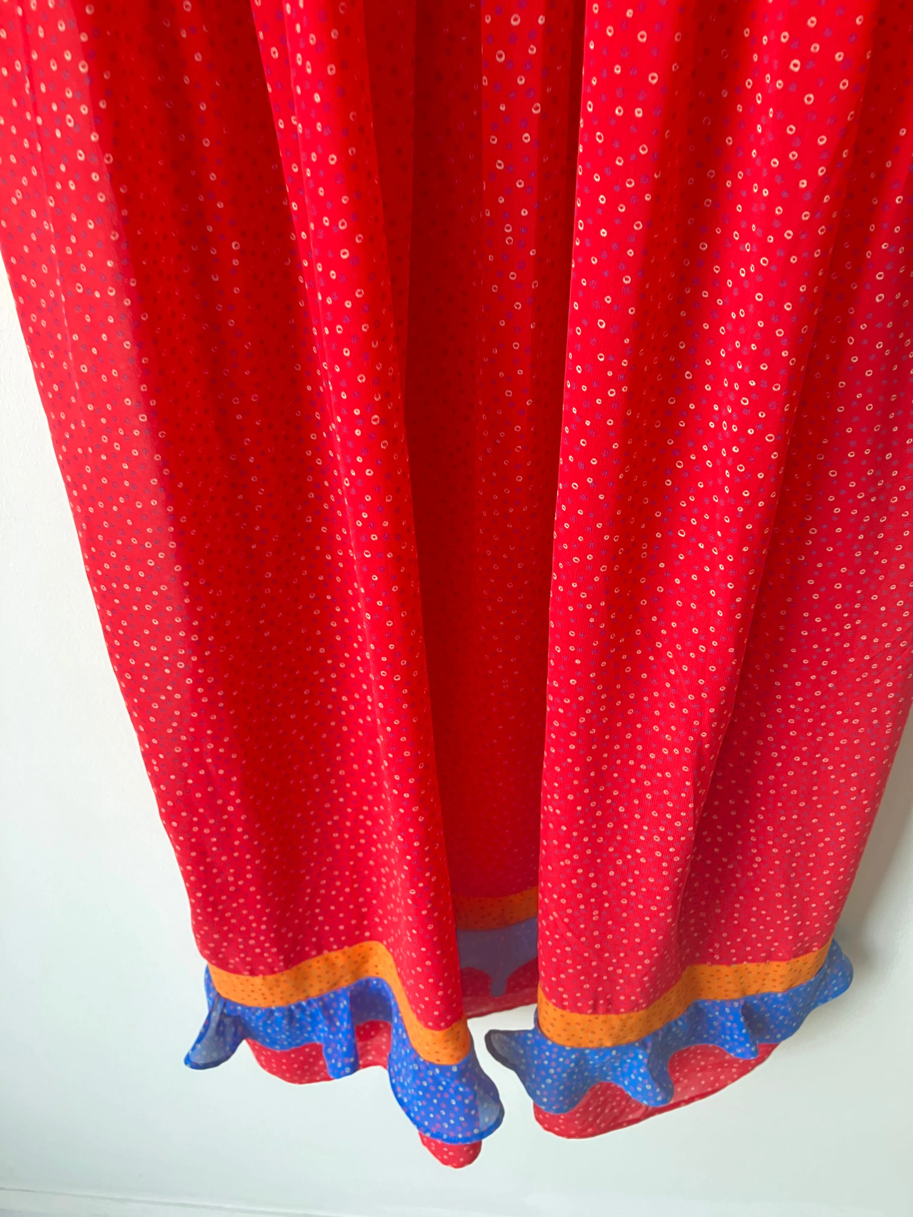 Vintage Diane Freis Red Polka Dot Midi Dress