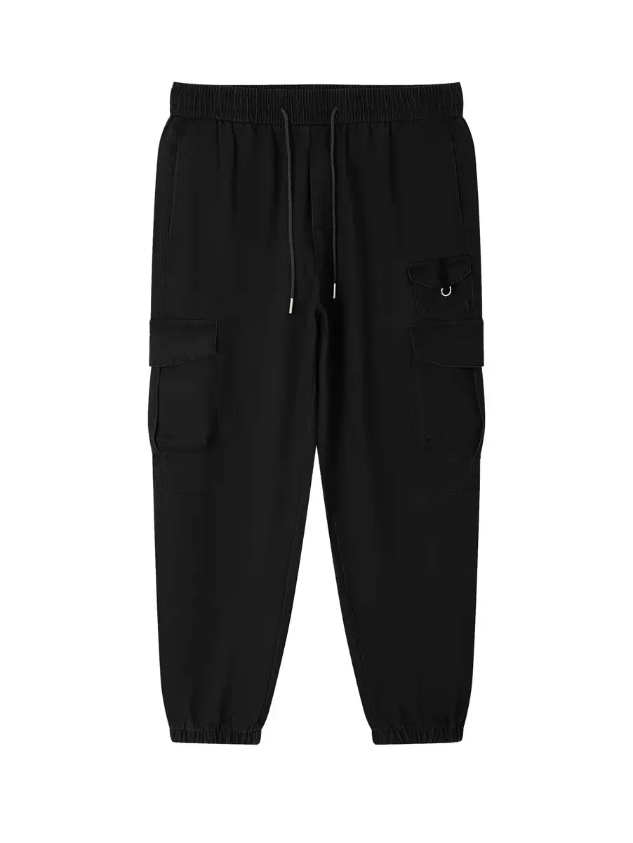 Vintage Drawstring Elastic Waist Printed Men's Casual Pants
