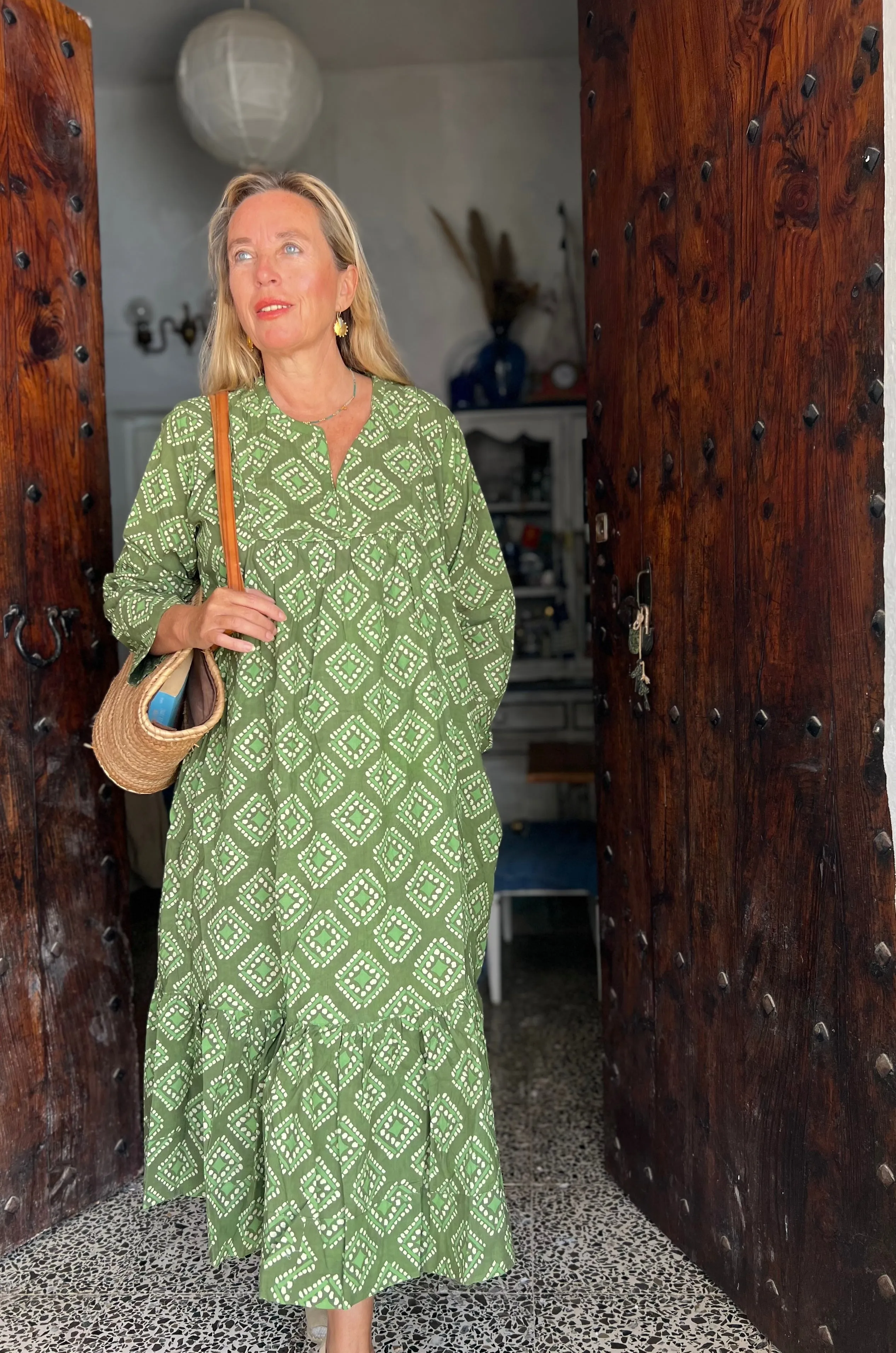 Vintage dress green  Boho