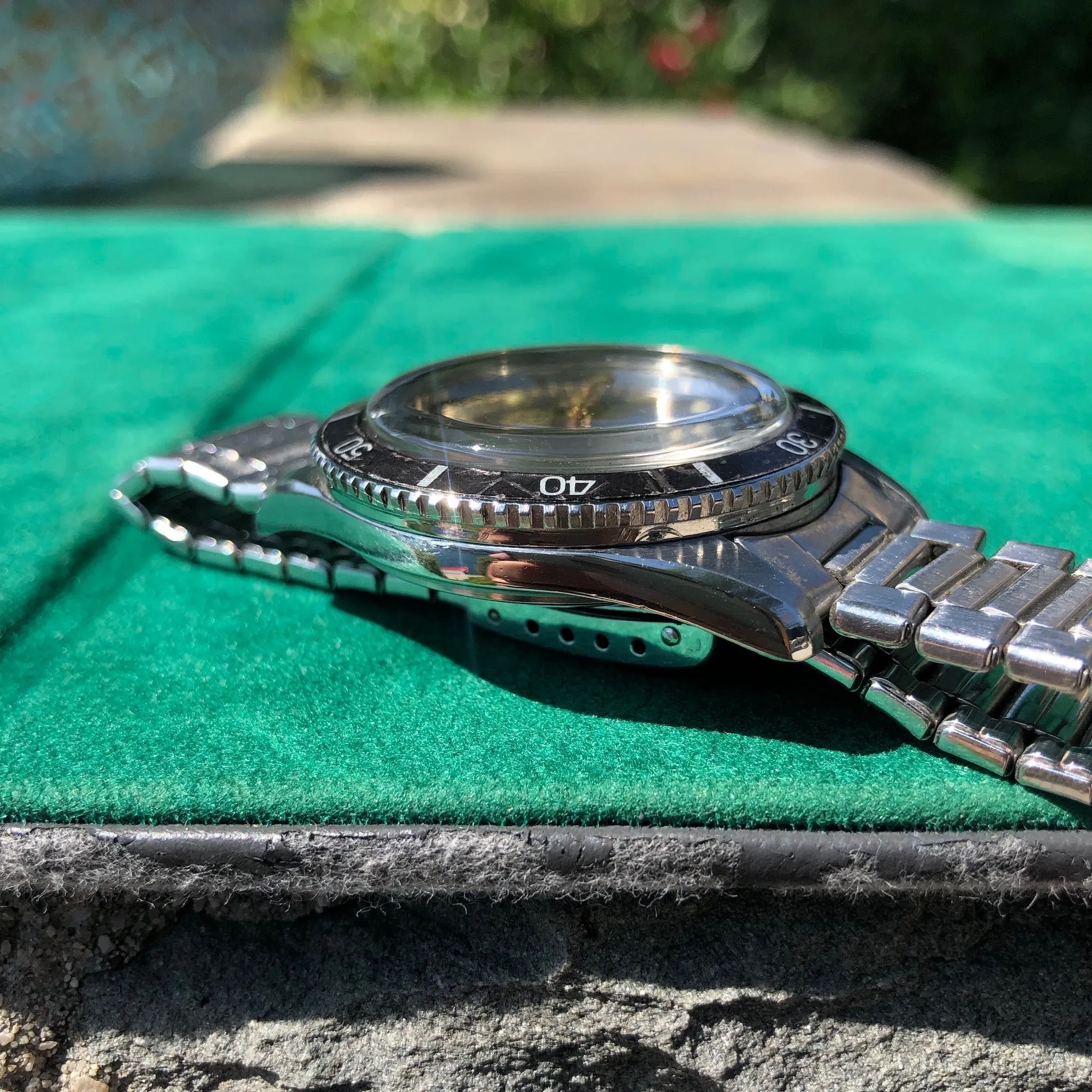 Vintage Eberhard & Co. Scafograf 200 Stainless Steel 11536 Automatic Divers Wristwatch