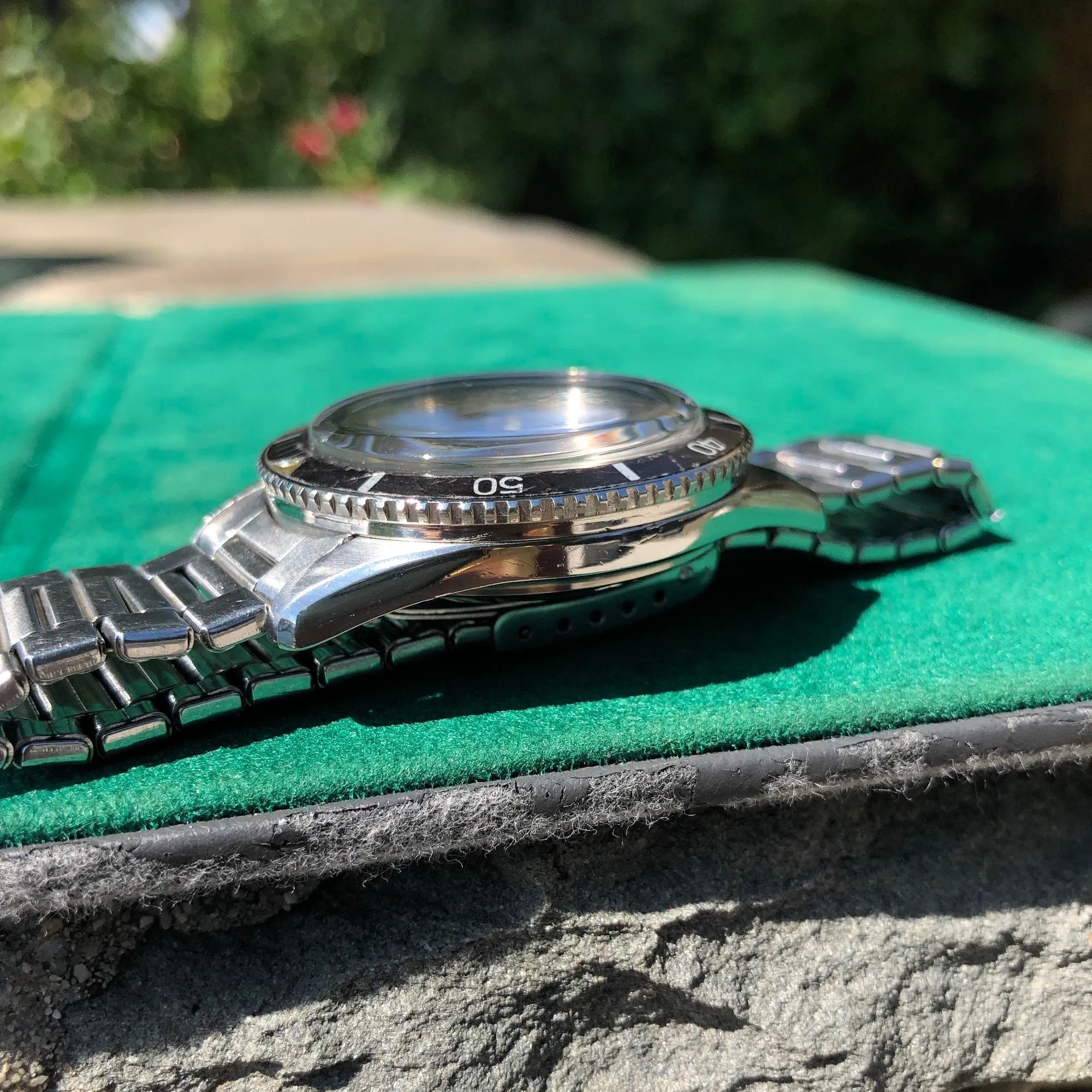 Vintage Eberhard & Co. Scafograf 200 Stainless Steel 11536 Automatic Divers Wristwatch