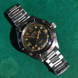 Vintage Eberhard & Co. Scafograf 200 Stainless Steel 11536 Automatic Divers Wristwatch