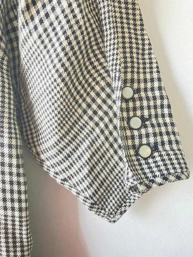 Vintage Emanuel Ungaro Black & White Houndstooth Dress
