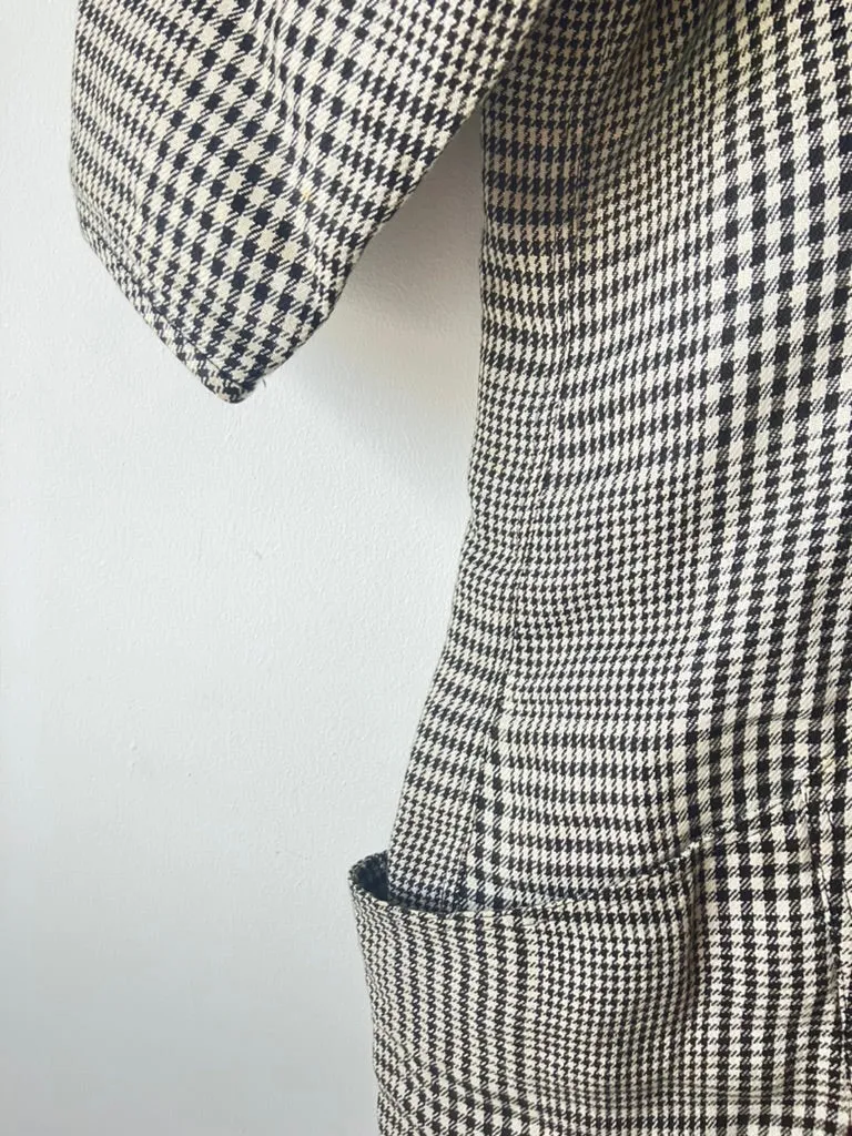 Vintage Emanuel Ungaro Black & White Houndstooth Dress
