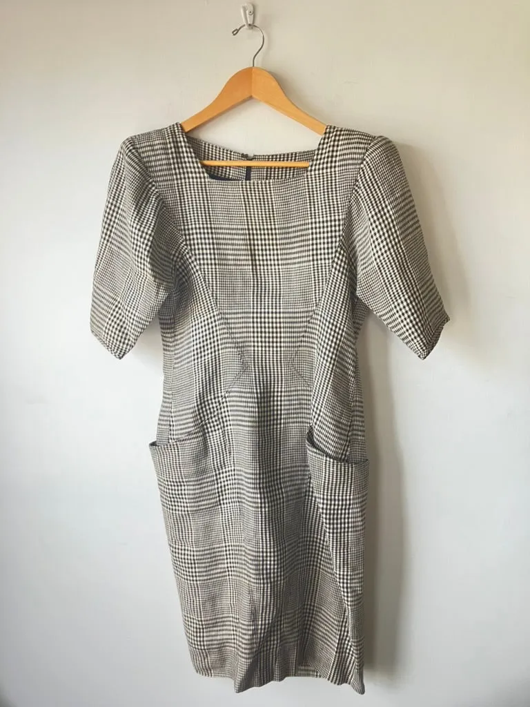 Vintage Emanuel Ungaro Black & White Houndstooth Dress