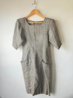 Vintage Emanuel Ungaro Black & White Houndstooth Dress