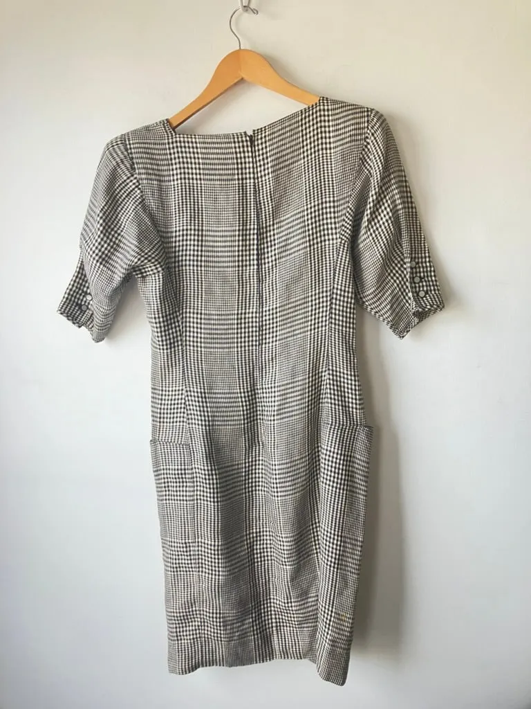 Vintage Emanuel Ungaro Black & White Houndstooth Dress