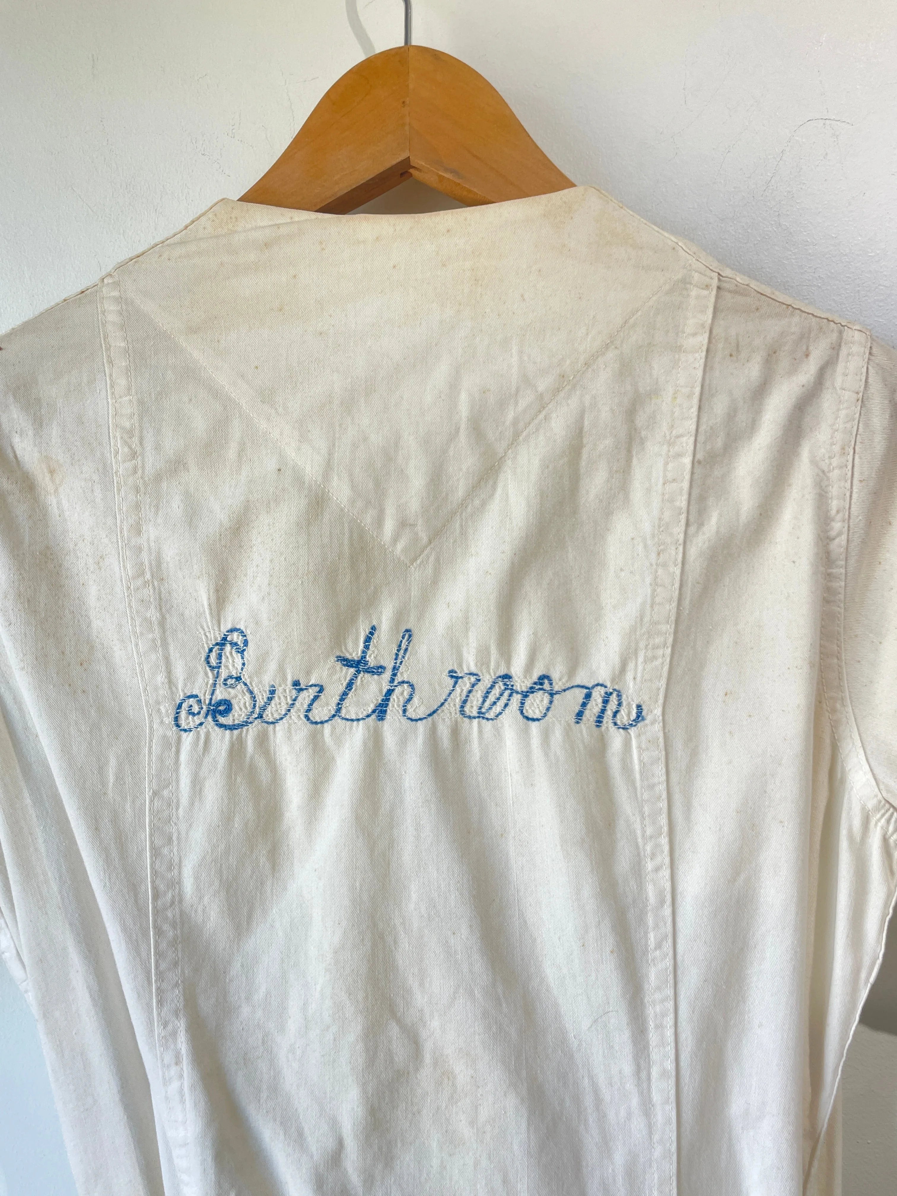 Vintage Embroidered Nurse Gown