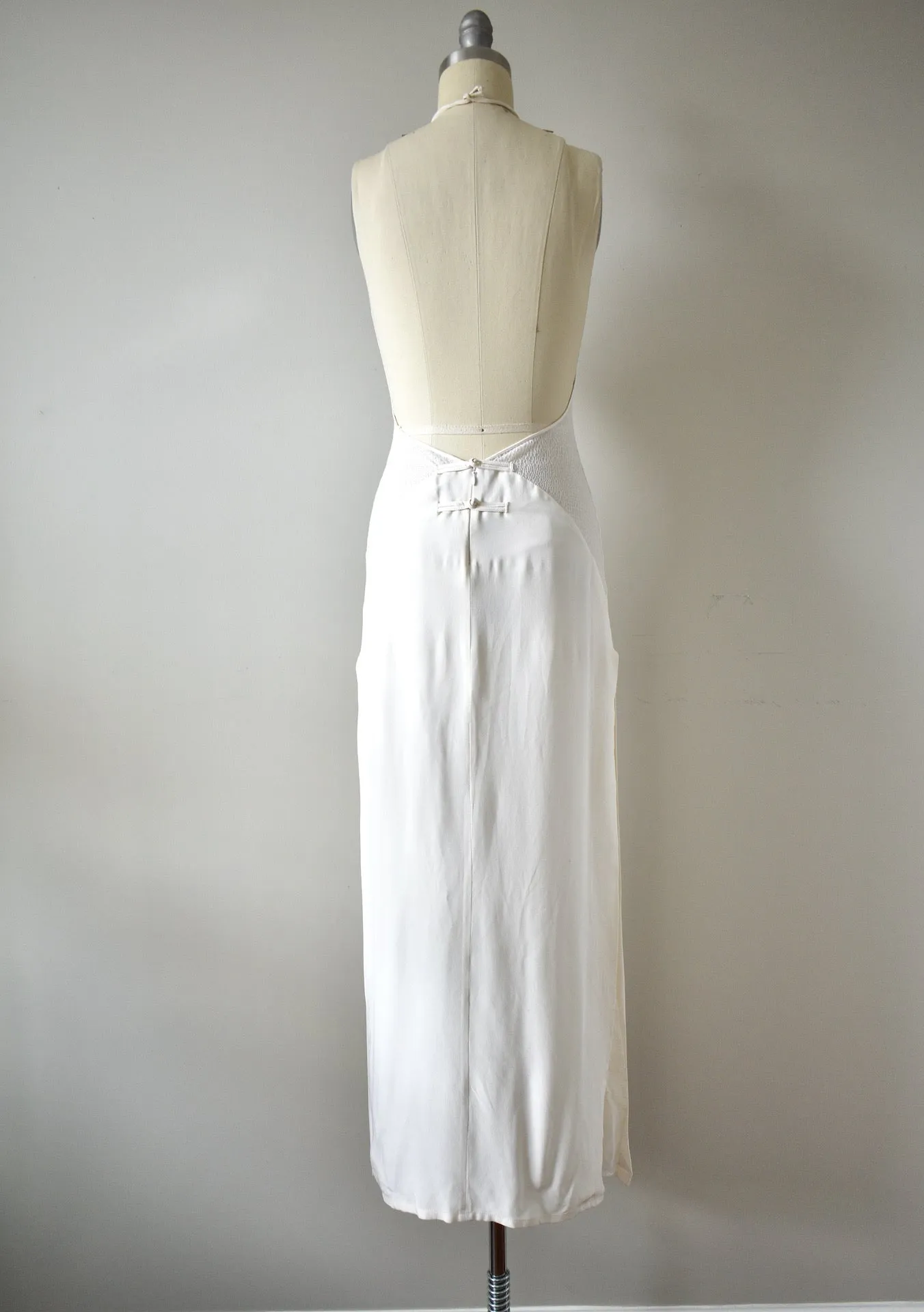 Vintage Emilio Pucci Long Cream Halter Dress