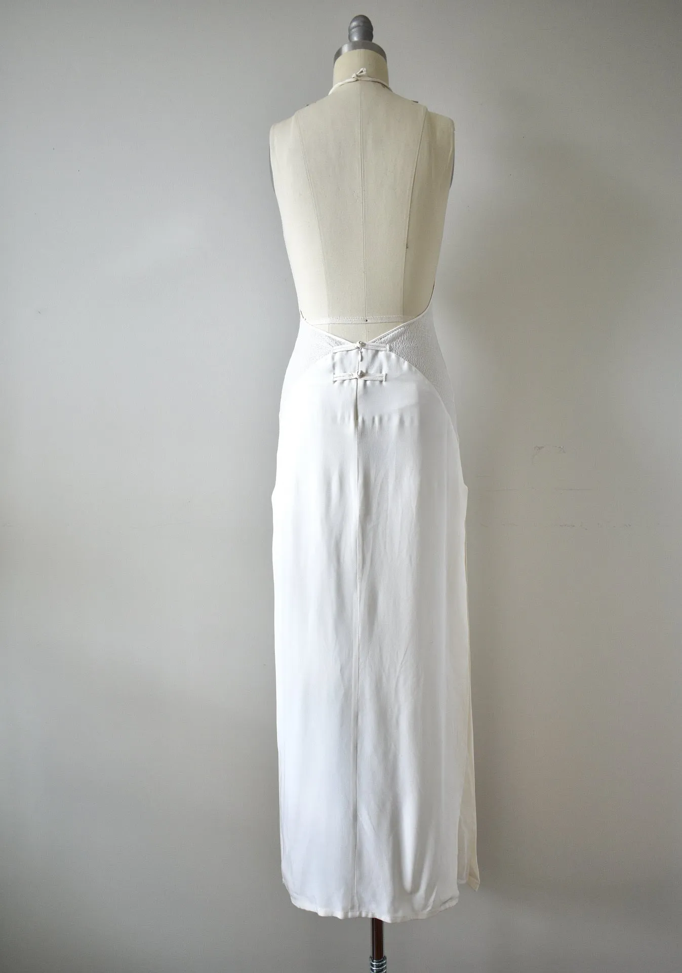 Vintage Emilio Pucci Long Cream Halter Dress