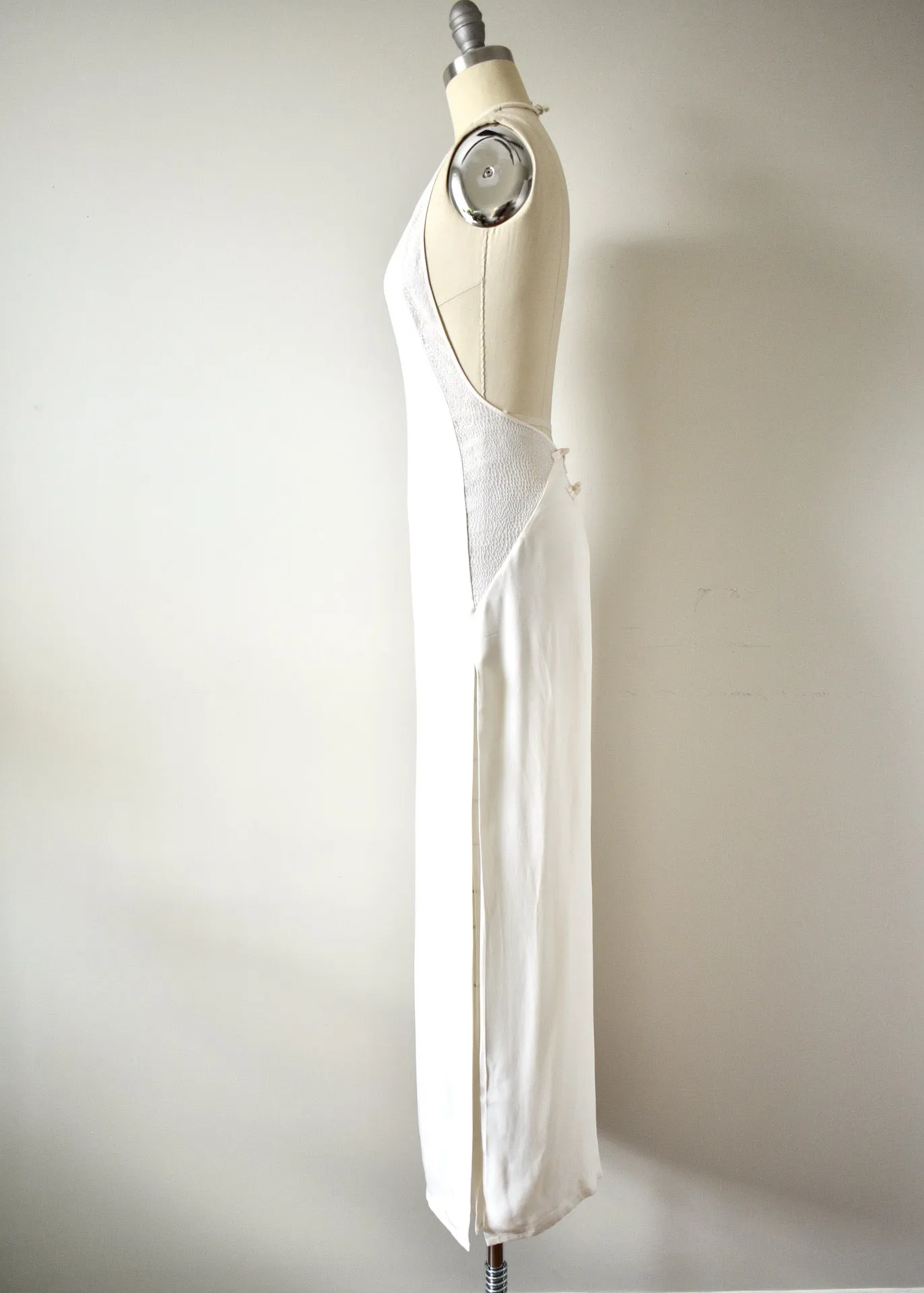 Vintage Emilio Pucci Long Cream Halter Dress