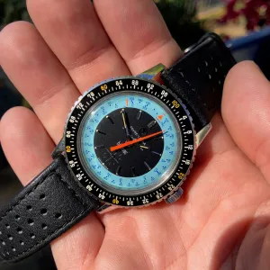 Vintage Favre Leuba Bivouac 53203 Eddie Bauer Stainless Steel Barometer Wristwatch